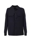 Brando Buttoned Flap-pocket Overshirt In Black