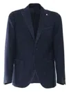 Brando Buttoned Patch-pocket Blazer In Blue