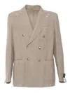 Brando-lubiam Double-breasted Jacket In Multicolor