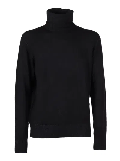 Brando-lubiam Finely Knit Virgin Wool Sweater With Crew Neckline In Black