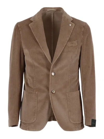 BRANDO-LUBIAM TAILORED CORDUROY JACKET WITH CLASSIC LAPEL AND STRUCTURED SILHOUETTE