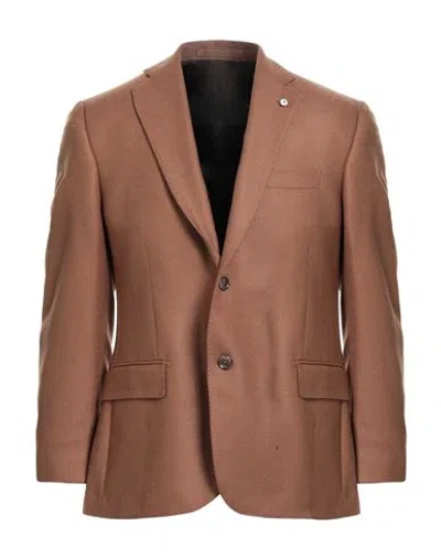 Brando Man Blazer Brown Size 46 Virgin Wool, Cashmere
