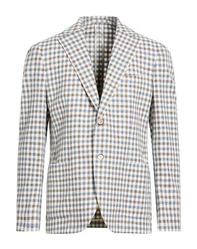 Brando Man Blazer Cream Size 44 Cotton In White