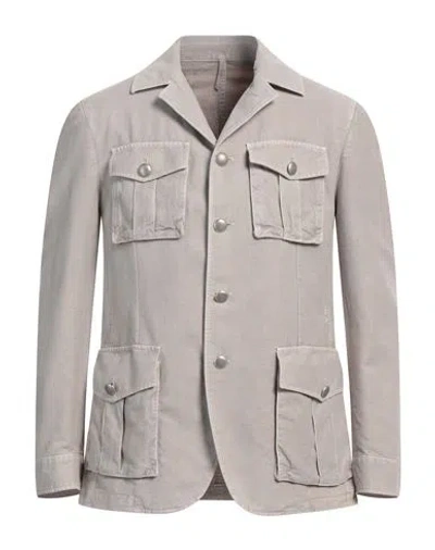 Brando Man Blazer Light Grey Size 42 Cotton, Linen
