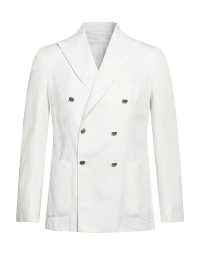 Brando Man Blazer Off White Size 46 Lyocell, Linen, Cotton