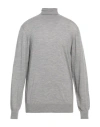 Brando Man Turtleneck Grey Size 46 Virgin Wool In Grey