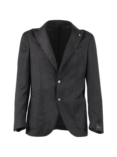 Brando Peak Lapel Jacket In Gray