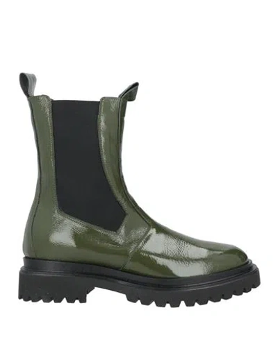 Brando Shoes Woman Ankle Boots Military Green Size 6 Soft Leather