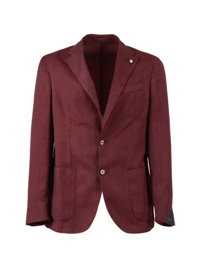 Brando Single-breasted Blazer In Burgundy