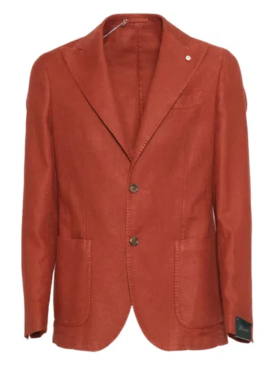 Brando Two-button Patch-pockets Blazer In Brown