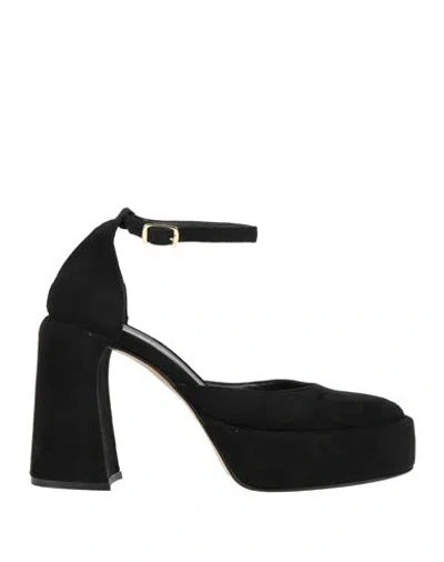 Brando Woman Pumps Black Size 10 Soft Leather