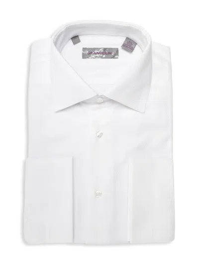 Brandolini Men's French Cuff Nailhead Dress Shirt In White