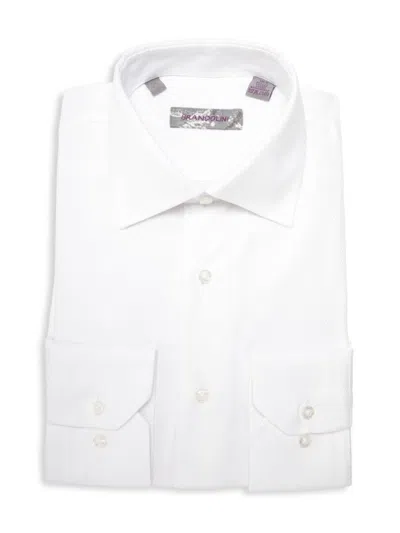 Brandolini Men's Nailhead Dress Shirt In White