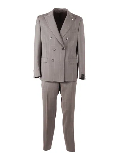 Brando-lubiam Double Breasted Suit In Animal Print