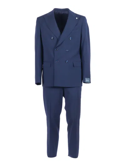 Brando-lubiam Double Breasted Suit In Blue