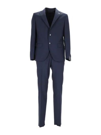 Brando-lubiam Navy Wool Suit In Blue