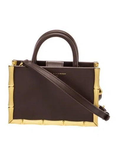 Pre-owned Brandon Blackwood Bamboo Shoulder Bag In Brown