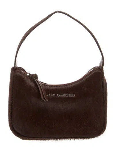 Pre-owned Brandon Blackwood Calf Hair Shoulder Bag In Brown