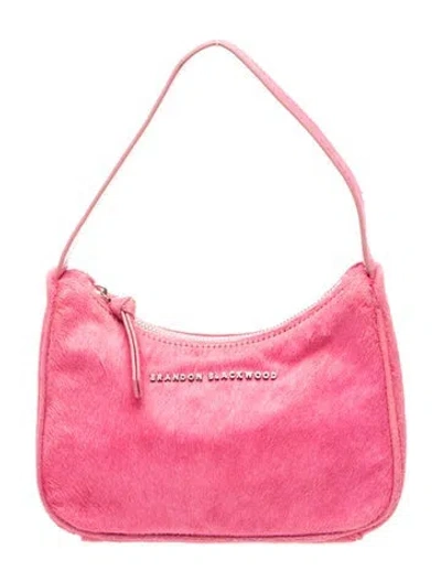 Pre-owned Brandon Blackwood Calf Hair Shoulder Bag In Pink