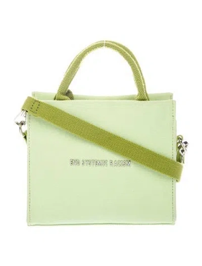 Pre-owned Brandon Blackwood Canvas Crossbody Bag In Green