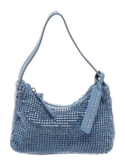 Pre-owned Brandon Blackwood Crystal Shoulder Bag In Blue
