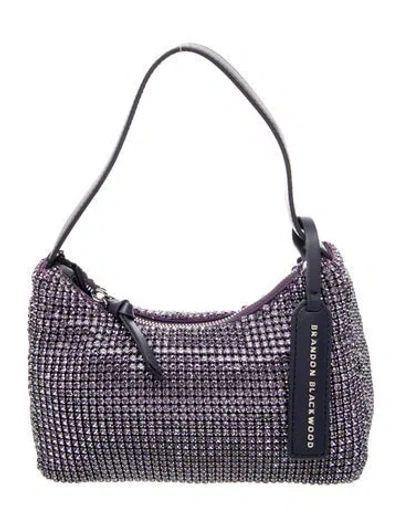 Pre-owned Brandon Blackwood Crystal Shoulder Bag In Blue