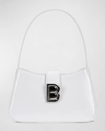 Brandon Blackwood Daphne Leather Shoulder Bag In White