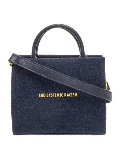 Pre-owned Brandon Blackwood Denim Crossbody Bag In Blue