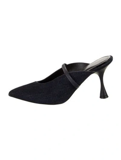 Pre-owned Brandon Blackwood Denim Mules In Blue
