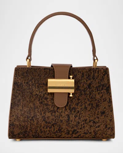 Brandon Blackwood Jordi Leather & Spotted Calf Hair Shoulder Bag