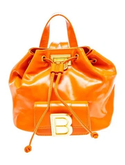 Pre-owned Brandon Blackwood Leather Backpack In Orange
