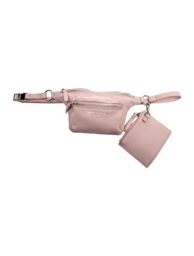 Pre-owned Brandon Blackwood Leather Belt Bag In Pink