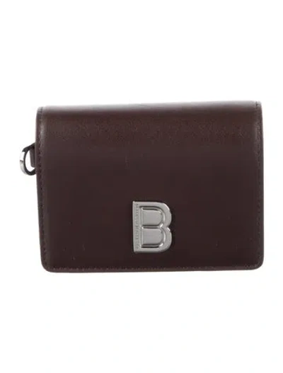 Pre-owned Brandon Blackwood Leather Bifold Wallet In Brown