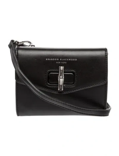 Pre-owned Brandon Blackwood Leather Crossbody Bag In Black