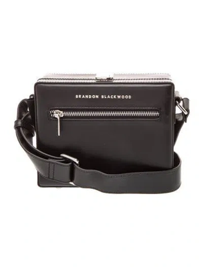 Pre-owned Brandon Blackwood Leather Crossbody Bag In Black