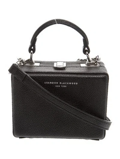 Pre-owned Brandon Blackwood Leather Crossbody Bag In Black