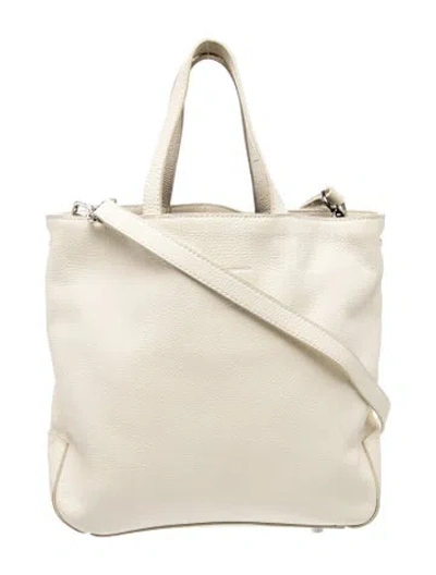 Pre-owned Brandon Blackwood Leather Crossbody Bag In Neutral