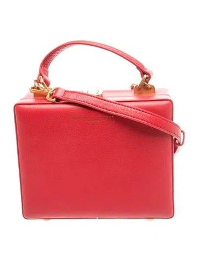 Pre-owned Brandon Blackwood Leather Crossbody Bag In Red