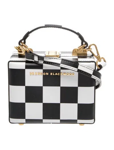 Pre-owned Brandon Blackwood Leather Crossbody Bag In White
