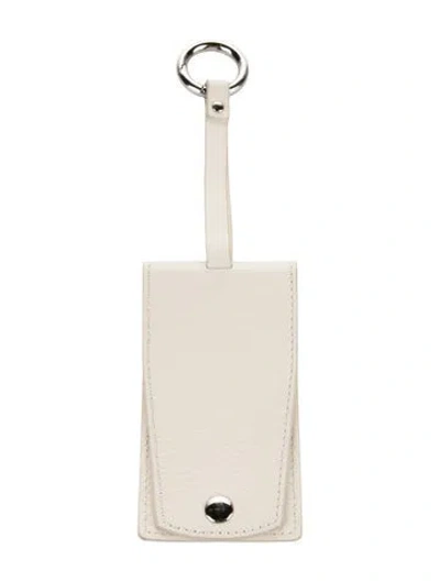 Pre-owned Brandon Blackwood Leather Luggage Tag In Neutral