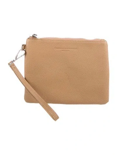 Pre-owned Brandon Blackwood Leather Pouch In Neutral