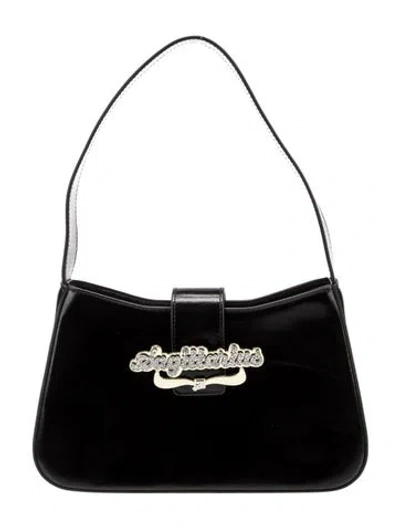 Pre-owned Brandon Blackwood Leather Shoulder Bag In Black