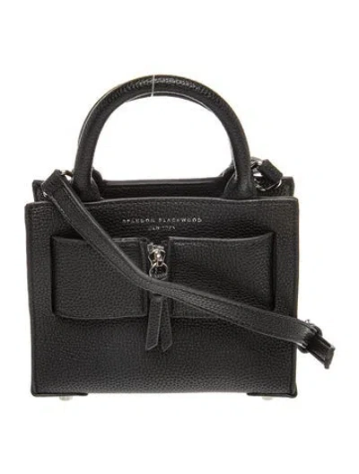 Pre-owned Brandon Blackwood Leather Shoulder Bag In Black