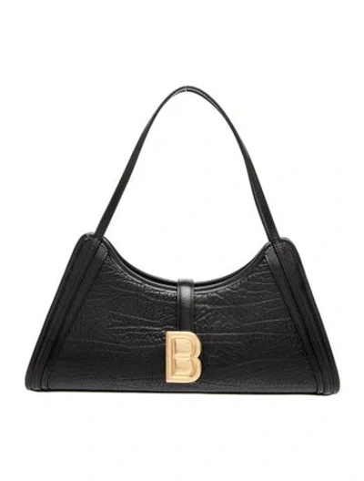 Pre-owned Brandon Blackwood Leather Shoulder Bag In Black