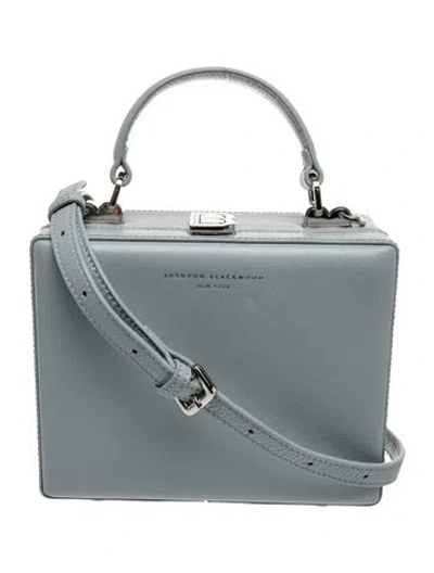 Pre-owned Brandon Blackwood Leather Shoulder Bag In Blue