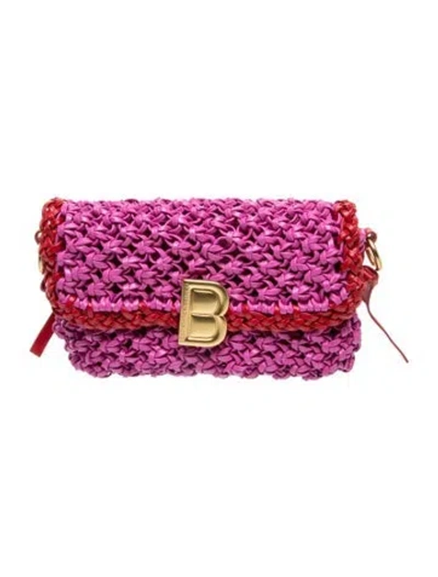 Pre-owned Brandon Blackwood Leather Shoulder Bag In Purple