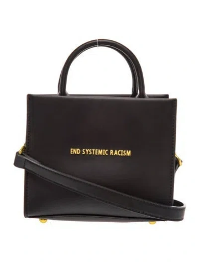 Pre-owned Brandon Blackwood Leather Top Handle Bag In Black