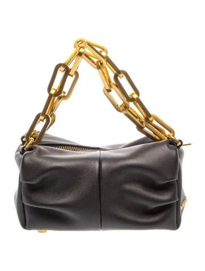 Pre-owned Brandon Blackwood Leather Top Handle Bag In Black