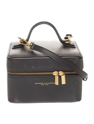 Pre-owned Brandon Blackwood Leather Top Handle Bag In Black
