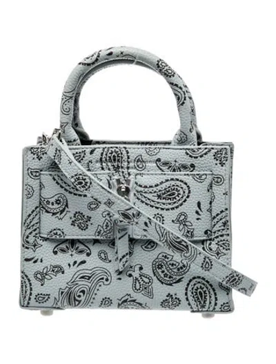 Pre-owned Brandon Blackwood Leather Top Handle Bag In Blue